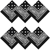 APIGANIZ 100% Cotton Bandanas, 21 x 21 inches, Set of 6