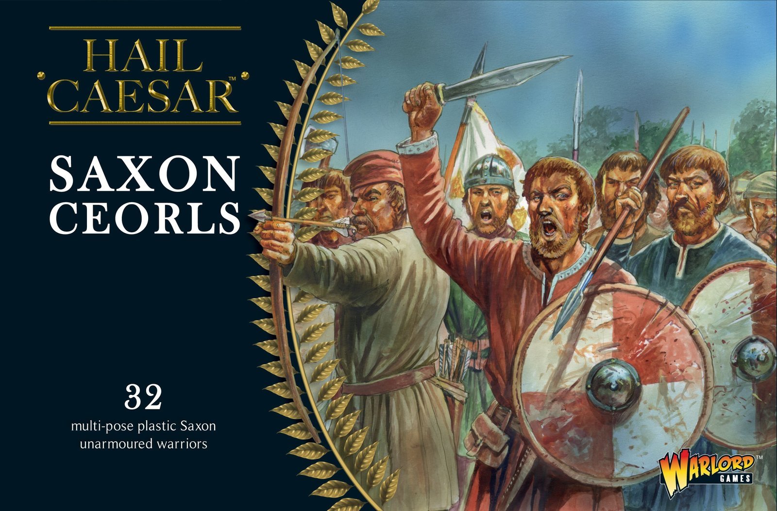 Saxon Ceorls - 28mm Scale Plastic Miniatures for Hail Caesar by Warlord Games - Highly Detailed Dark Age Era Miniatures for Table-top Wargaming