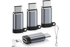 LERTOSEN Lightning to USB C Adapter 4 Pack, Fast Charging & Data Sync for iPhone 15/16/17 Pro/Pro Max, Charger Adapter Accessory (Not for Audio/OTG)