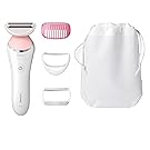 Philips SatinShave Advanced Women’s Electric Shaver, Cordless Wet and Dry Use, 4 Accessories (BRL140)
