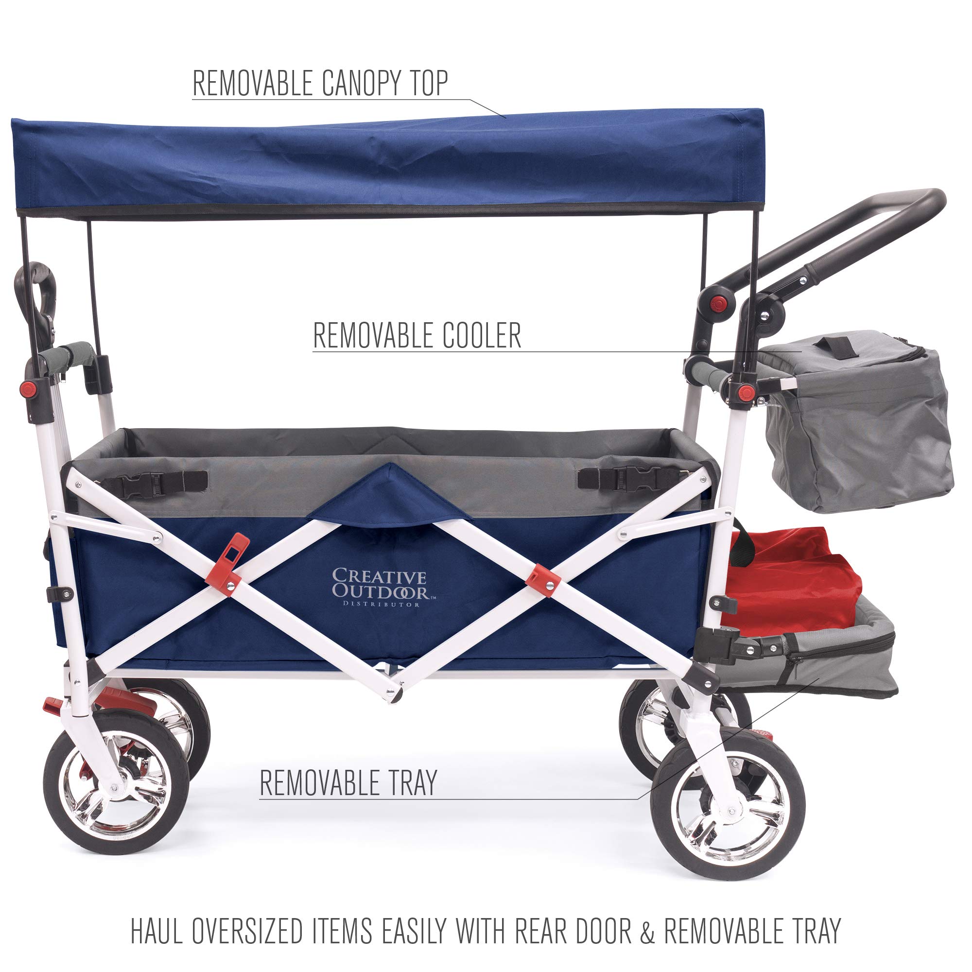 Buy Creative Outdoor Push Pull Collapsible Folding Wagon Stroller Cart