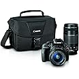 Canon EOS Rebel SL1 Digital SLR with 18-55mm STM + 75-300mm f/4-5.6 III Lens Bundle (Black)