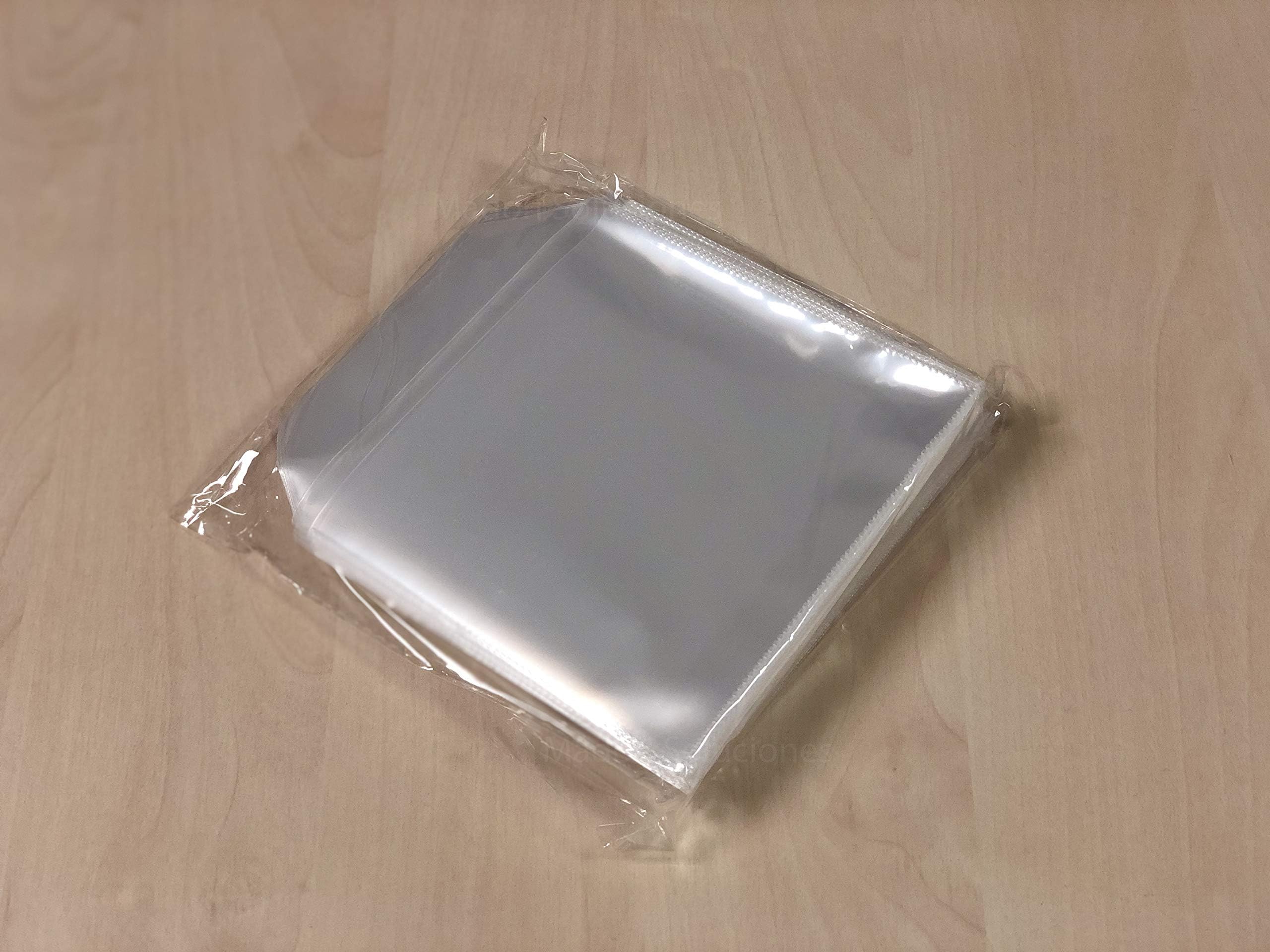 CD / DVD Sleeves Polypropylene Pack of 100 Transparent, Seamless, Smooth, Durable, Thickness: 8 Microns Durable plastic CD / DVD / Blue Ray Sleeves.