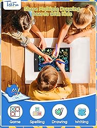 TEKFUN Toys for Kids, 2 Pcs LCD Writing Tablet with