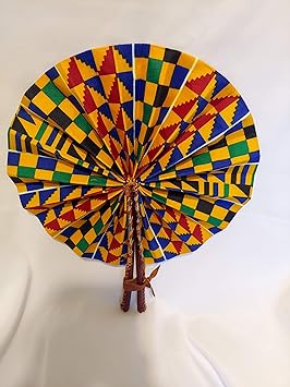 african print hand fan