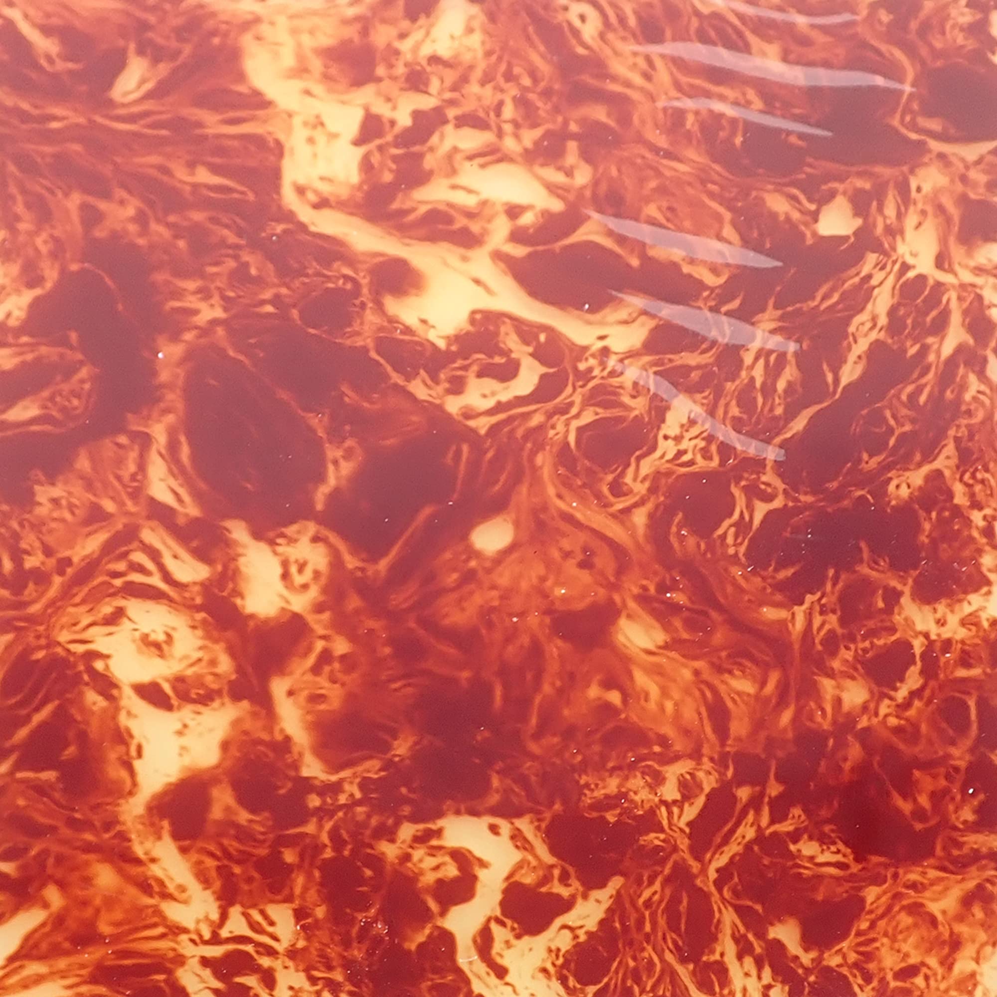 Dark Tortoiseshell Celluloid Laminate Cast Acrylic Sheet, 3mm thick (300x250mm)