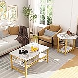 AWQM Coffee Table Set of 2, Nesting Coffee Table