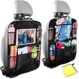 OKEECA Car Organizers,Car Back Seat Organizer for kids,Car Seatback Protector with 10inch Tablet Holder,Backseat Kick Mats Co
