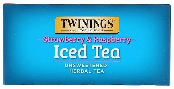 TWININGS, TEA ICED HERBAL STRAWBERRY RASPBERRY, 72 COUNT