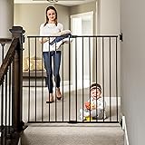 Regalo 2-in-1 Extra Tall Easy Swing Stairway and Hallway Walk Through Baby Gate, Black 1 Count (Pack of 1) (40.5"W x 36"H)