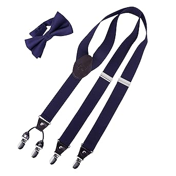 Good & Cool Herren Premium Hosenträger mit Fliege in verschiedenen Farben