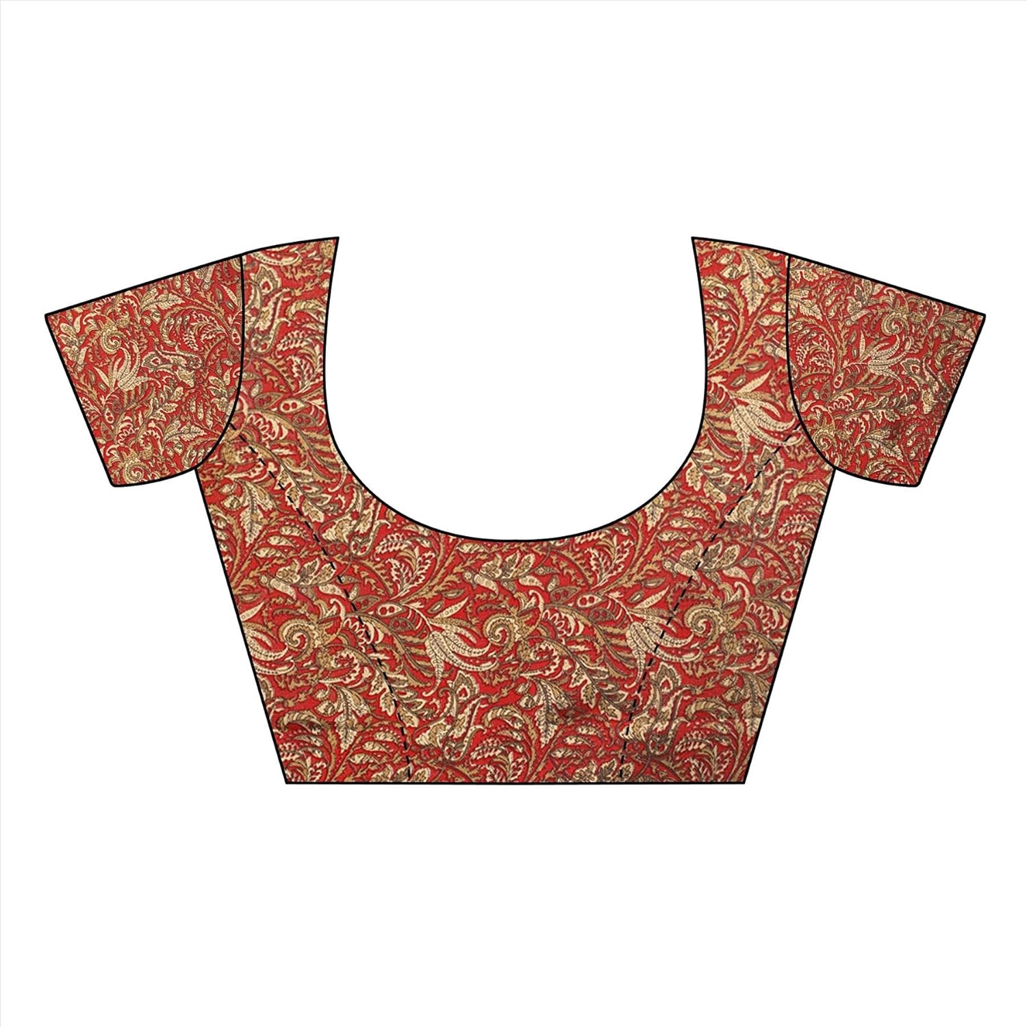 indira designer women's art mysore silk saree with blouse piece (star-red)