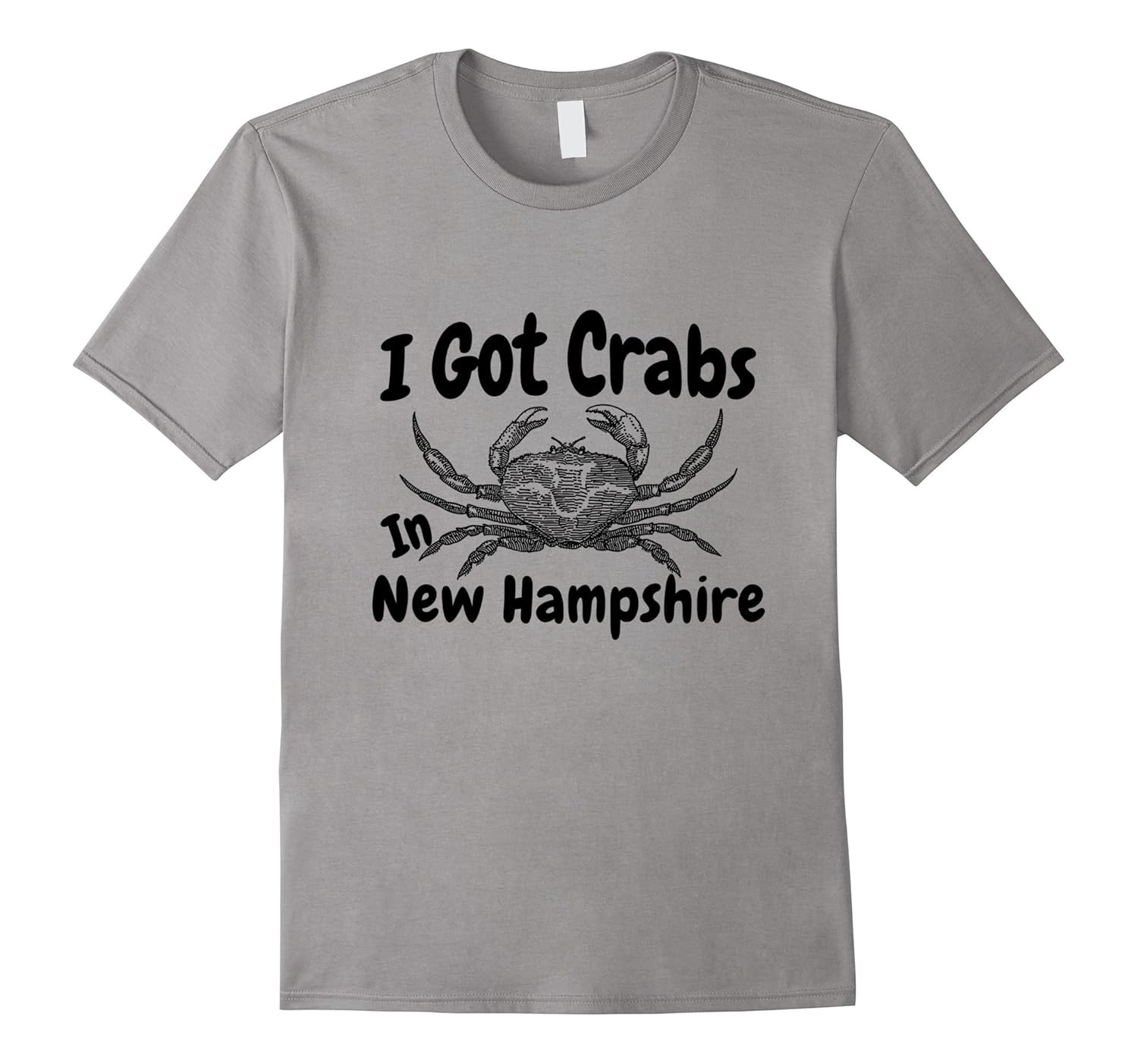 I Got Crabs In New Hampshire Funny Graphic T-Shirt-Rose