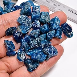 GEMKORA (250 carats) Raw Neon Blue Apatite Rough