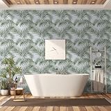 Hode Self Adhesive Wallpaper Green Leaf 90x1000cm Vinyl Wrap for Kitchen view 7