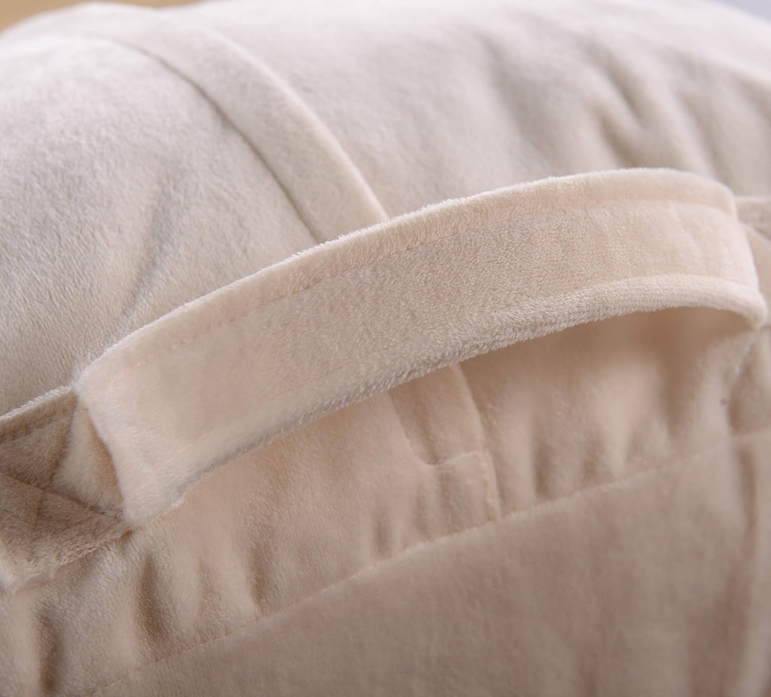 Cheer Collection Foam-Filled TV and Reading Pillow in Ivory with Removable Microplush Washable Cover: Home & Kitchen