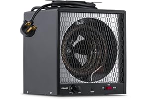 NewAir Portable Heater (240V) Portable Electric Garage Heater Heats Up to 600 sq. ft. with 6-Foot Cord Wrap and Carrying Handle | 5600 Watt Portable Electric Shop Heater for Garage and Work Shop