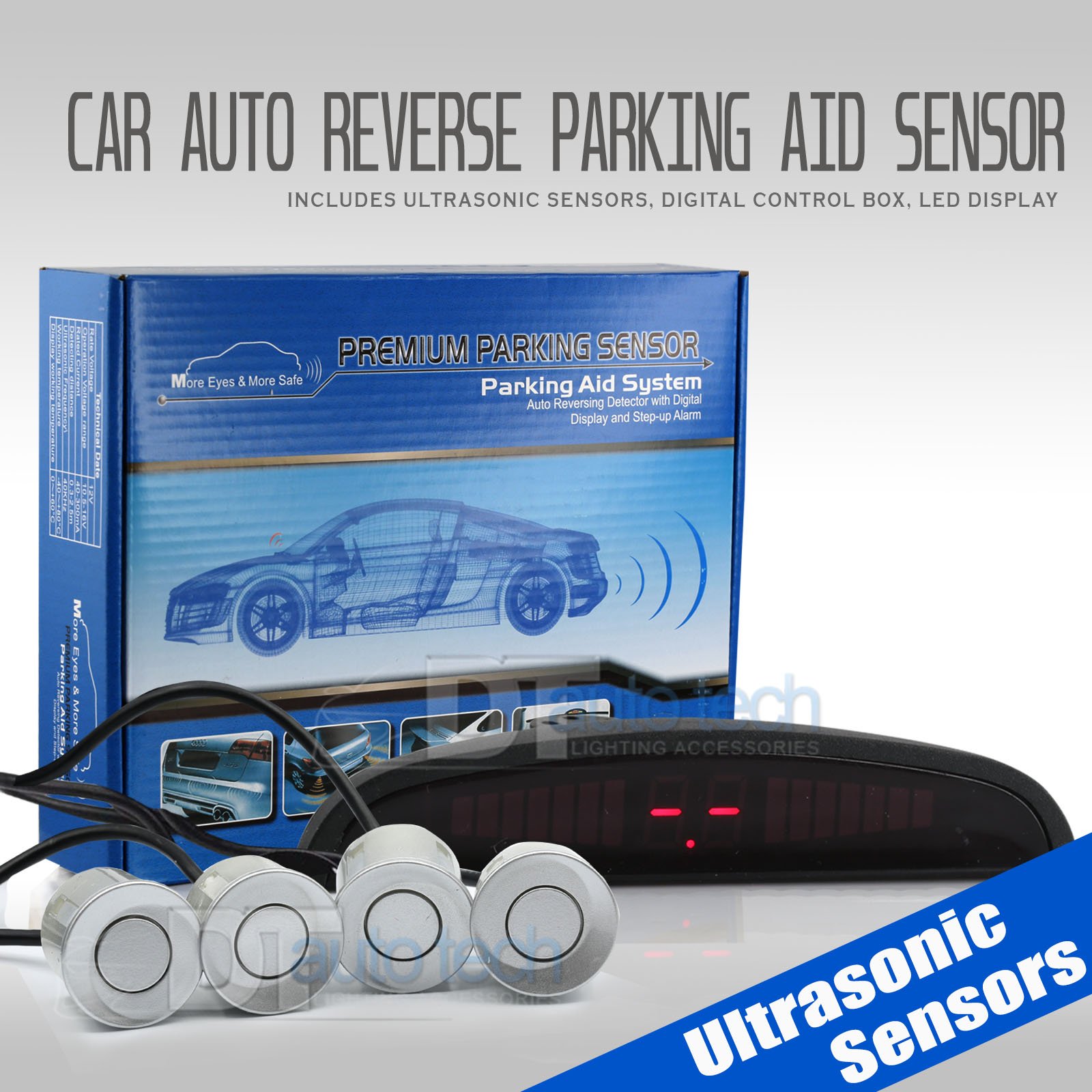 Mua 4 Parking Car Parking Sensor Kit LED Display View Reverse Backup ...