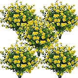 Grunyia 10 Bundles Artificial Fake Flowers, Faux