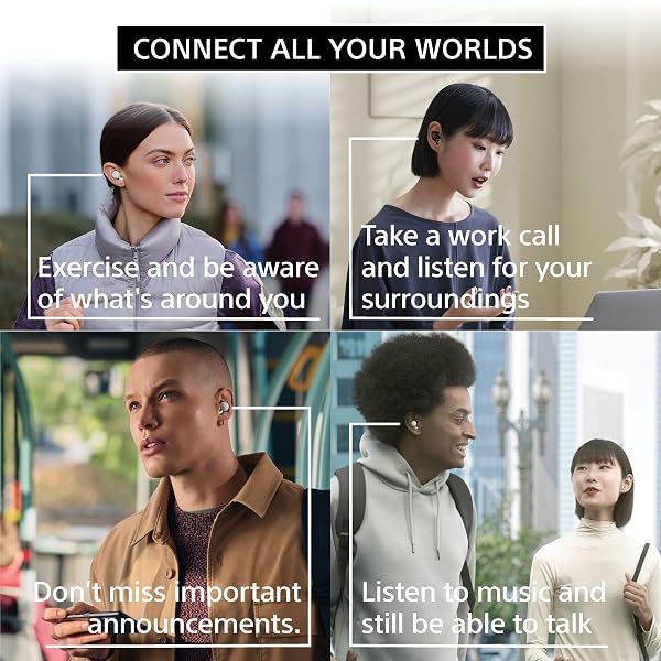 SONY LINKBUDS TRULY WIRELESS EARBUD HEADPHONES WITH AN OPEN-RING DESIGN FOR AMBIENT SOUNDS AND ALEXA BUILT-IN, BLUETOOTH EAR BUDS COMPATIBLE WITH IPHONE AND ANDROID, GRAY