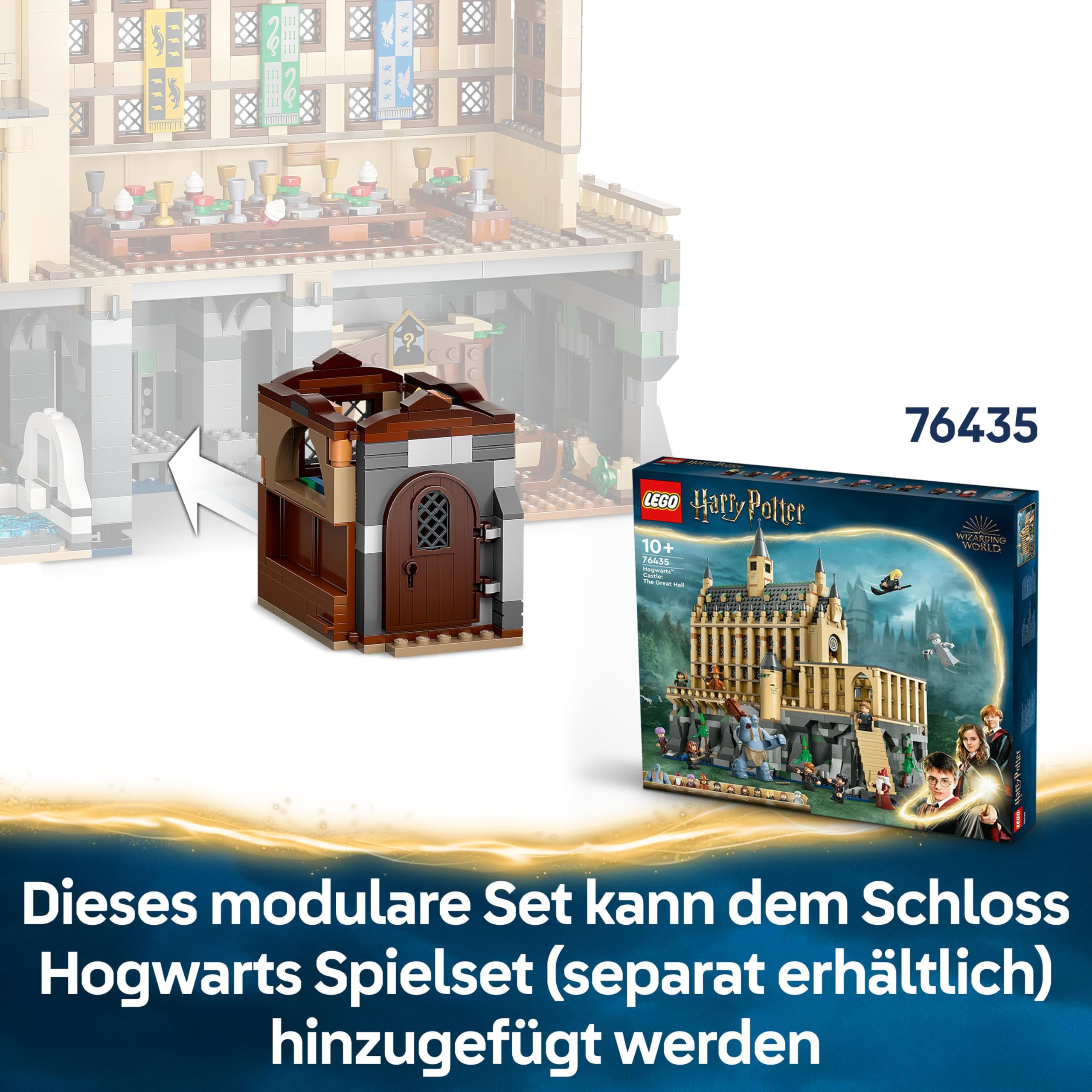 LEGO Harry Potter Schloss Hogwarts: Zauberkunstunterricht, Set mit 3 Minifiguren, inkl. Hermine Granger & Ron Weasley, Wingardium Leviosa Funktion, Spielzeug für Mädchen & Jungen ab 8 Jahren 76442 7