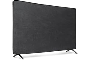kwmobile Dust Cover for 75" TV - Fabric Case TV Protector for Indoor Flat Screen TVs - Black