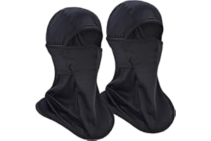 Headshion Cooling Balaclava Face Mask Men Women Summer, 2-Pack Lightweight Ski Mask Helmet Liner with Long Neck Coverage