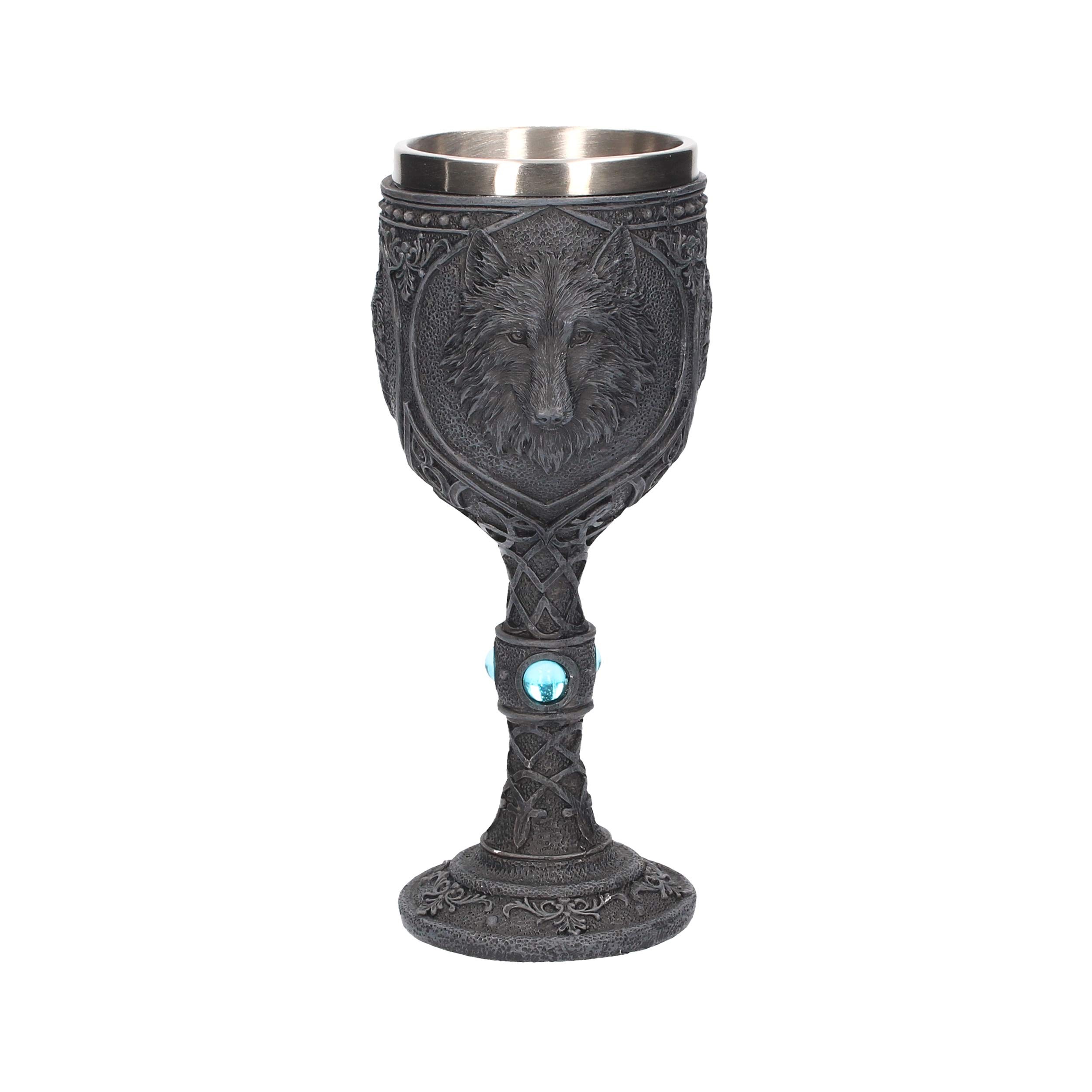 Nemesis Now U2501G6 Night Wolf Goblet Goblet 23cm Black