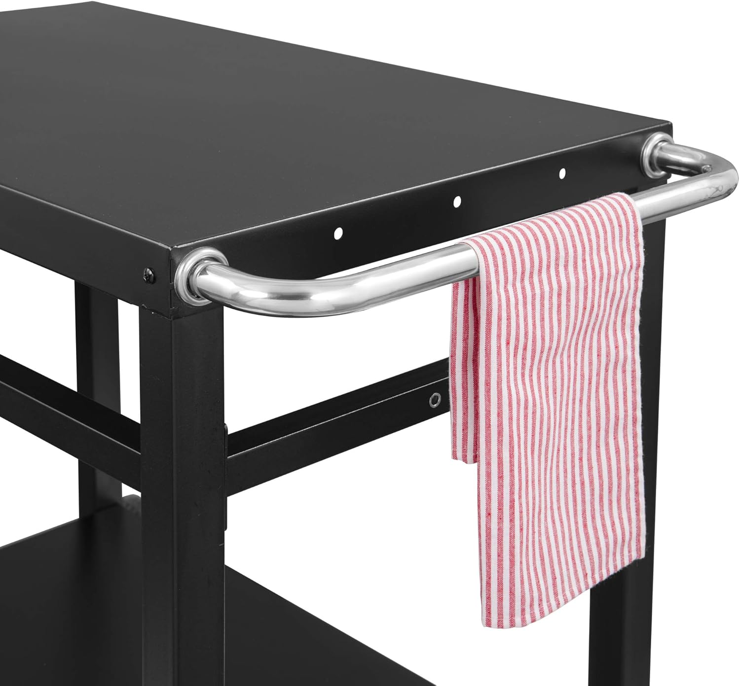 Royal Gourmet Double-Shelf Movable Dining Cart Table, Commercial Multifunctional Steel Flattop Worktable PC3401B - Tables