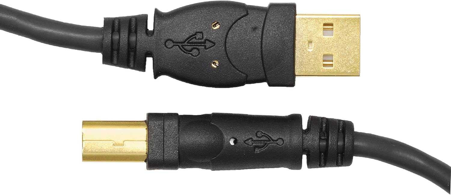 Mediabridge USB 2.0 - A Male to B Male Cable (10 Feet) - High-Speed with Gold-Plated Connectors - Black - (Part# 30-001-10B): Computers & Accessories