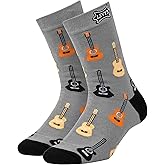Levy's Leathers Pattern Crew Socks, Cool Novelty Conversation Starter for Musicians, Teachers, and more!