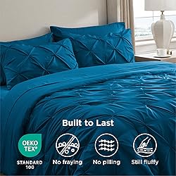Bedsure Twin Comforter Set Teal - Bed in a Bag Twin