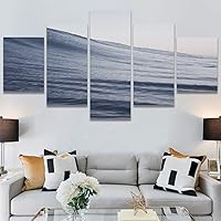 SIGNWIN 5 Panel Canvas Wall Art Modern Art Landscape Multicolor Photography Relax/Calm Rocky Romantics for Home Decorations Ready to Hang - 60