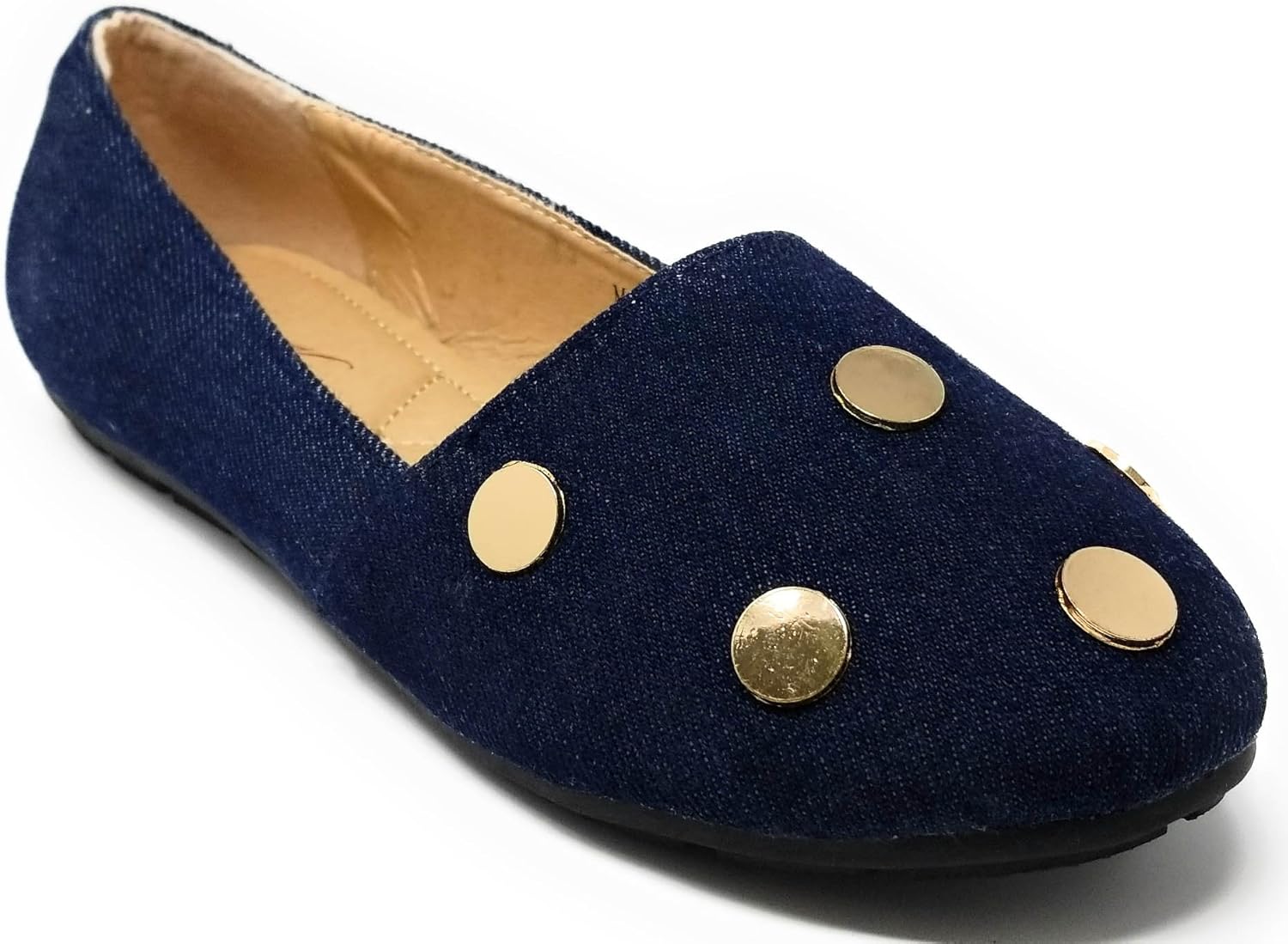dark blue ballet flats