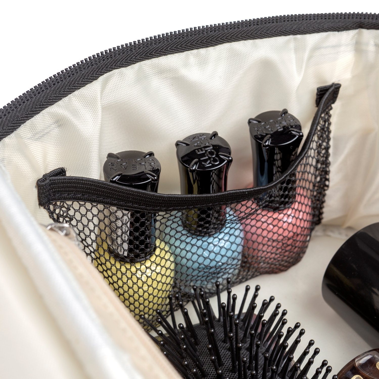 Ellis James Designs Large Travel Makeup Bag for Women - Black Make Up Bag for Women - Travel Cosmetic Bag - Makeup Case Gifts for Women, Makeup Organizer Bag, Travel Toiletry Bag for Women : Beauty