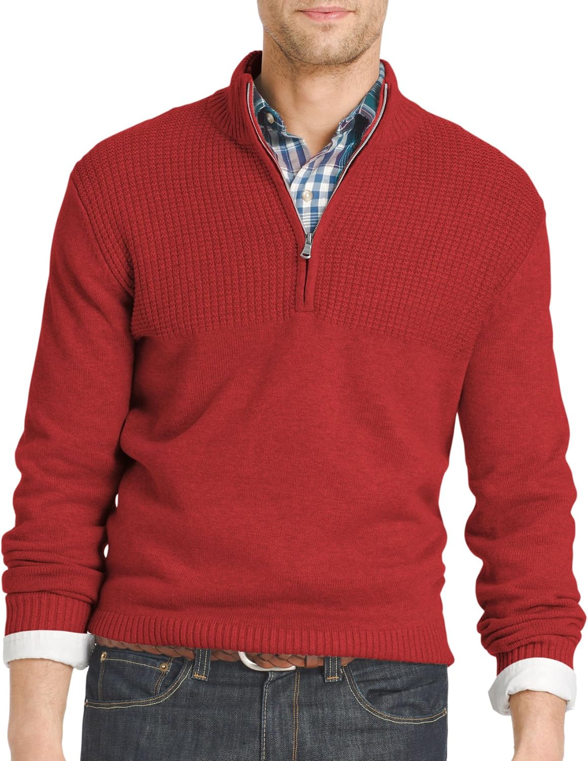 IZOD Mens Saltwater Solid 1/4 Zip 