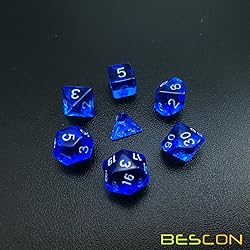 Bescon Mini Translucent Polyhedral RPG Dice Set