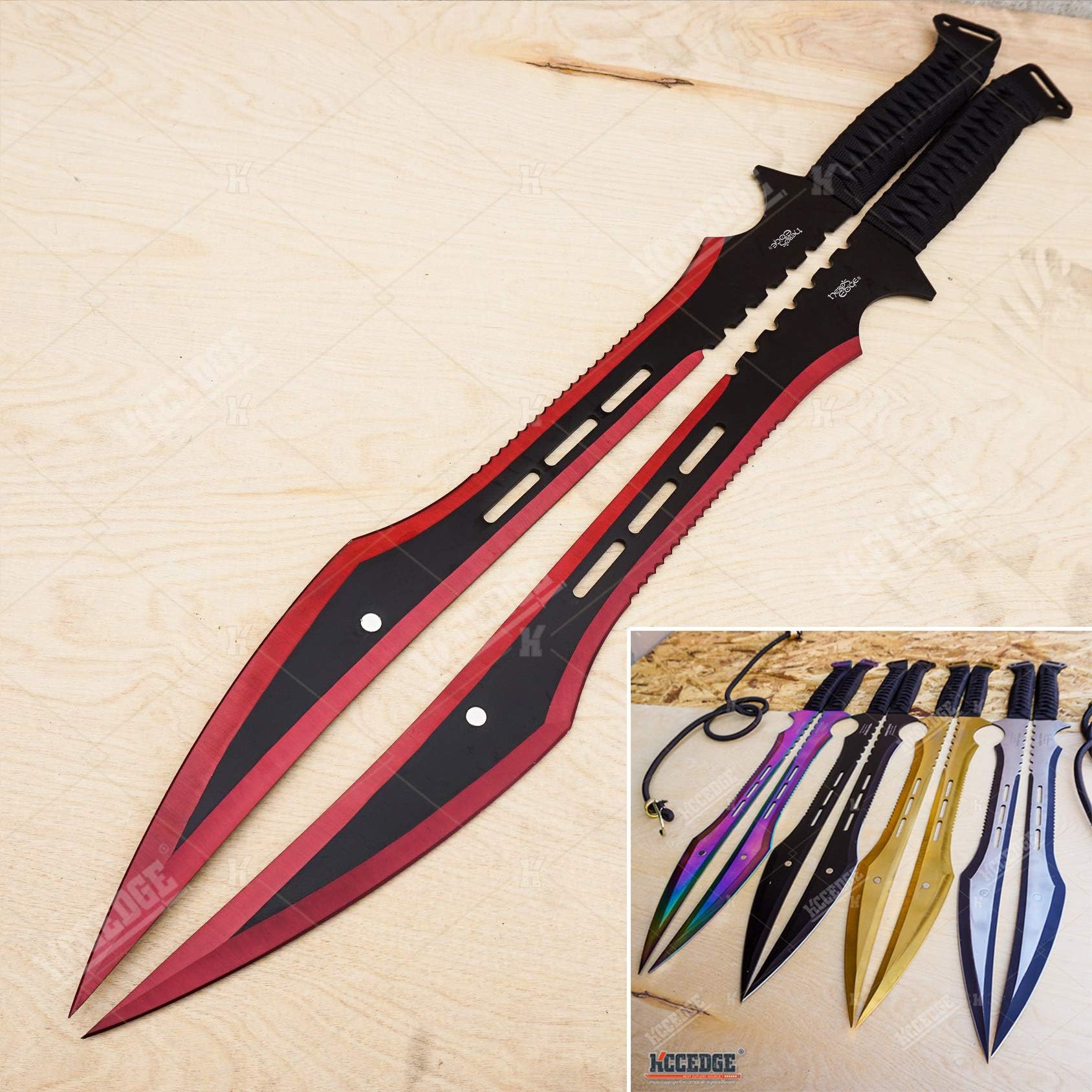 Tactical Knife Survival Knife Hunting Knife SET of 2 Full Tang Fixed Blade Knife Razor Sharp Edge Camping Accessories Camping Gear Survival Kit Survival Gear Tactical Gear 53484