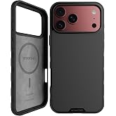 Smartish iPhone 18 Pro Max/17 Pro Max MagSafe Case, Gripmunk, Slim, Black | Thin, Grippy &amp; Protective, Magnetic with Microfiber-Lined Interior, Drop-Tested from 6 Feet, Raised Edges for Screen &amp; Camera