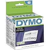 DYMO Authentic LW Name Badge Labels DYMO Labels for LabelWriter Printers White 2-1/4" x 4" 1 Roll of 250