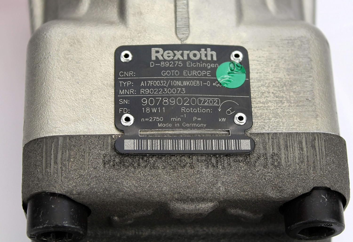Bosch REXROTH Hydraulic axial Piston Fixed Pump A17FO032/10NLWK0E81-0 R902162390