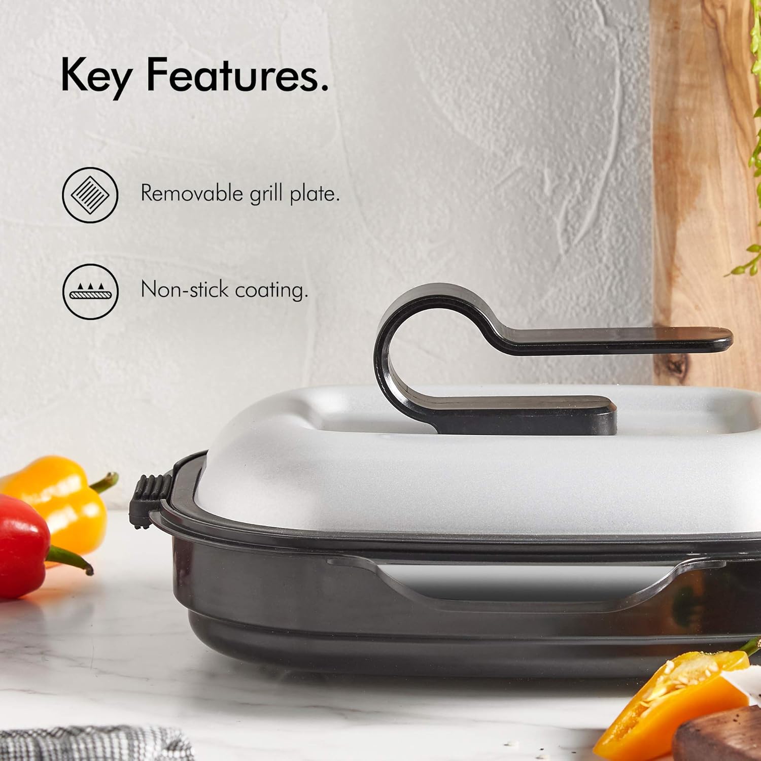 VonShef - Parrilla para microondas (antiadherente, con ...