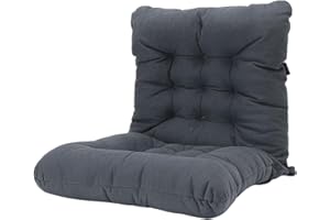 Ymiko One Piece Seat Cushion with Back Support Integrated Seat Pad Chenille Chair Cushion for Office Dining Room Dormitory wi