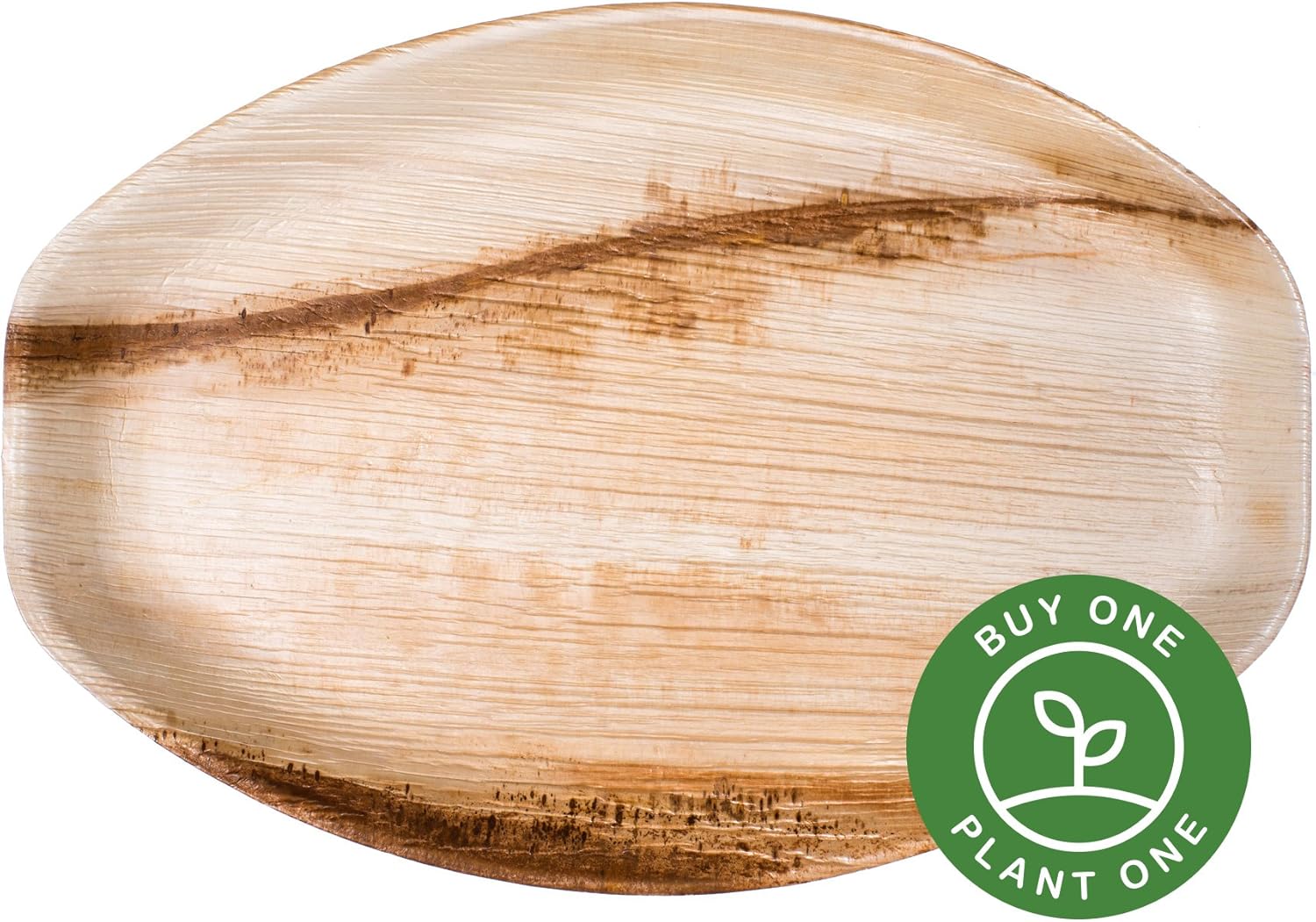 15" Oval Palm Leaf Serving Trays Platters - Pack of 5 - Disposable, Compostable, Natural, Tree Free, Sustainable, Eco-Friendly - Fancy Rustic Party Dinnerware and Utensils Like Wood, Bamboo