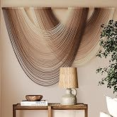 Macrame Wall Hanging Dip Dyed Large Boho Brown Fiber Wall Art 57"W*39"L | Hand Dyed Fiber Art, Textured Wall Hanging, for Living Room Bedroom Decor, Entryway Wall Art, Easy To Hang, Unique Gift