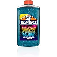 Elmer’s Glow in The Dark Liquid Glue, Washable, Blue, 1 Quart, Glue for Making Slime