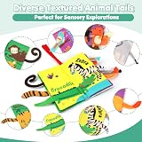 beiens Baby Books Touch and Feel Crinkle Cloth Book for Babies view 2