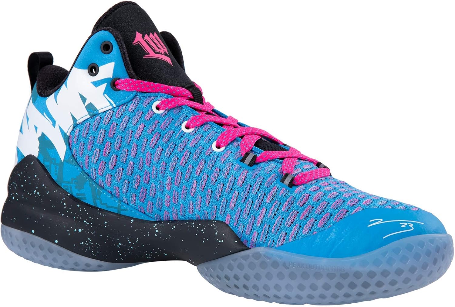  | PEAK High Top Mens Basketball Shoes Lou Williams Streetball Master Breathable Non Slip Outdoor Sneakers Cushioning Workout Shoes for Fitness | Basketball