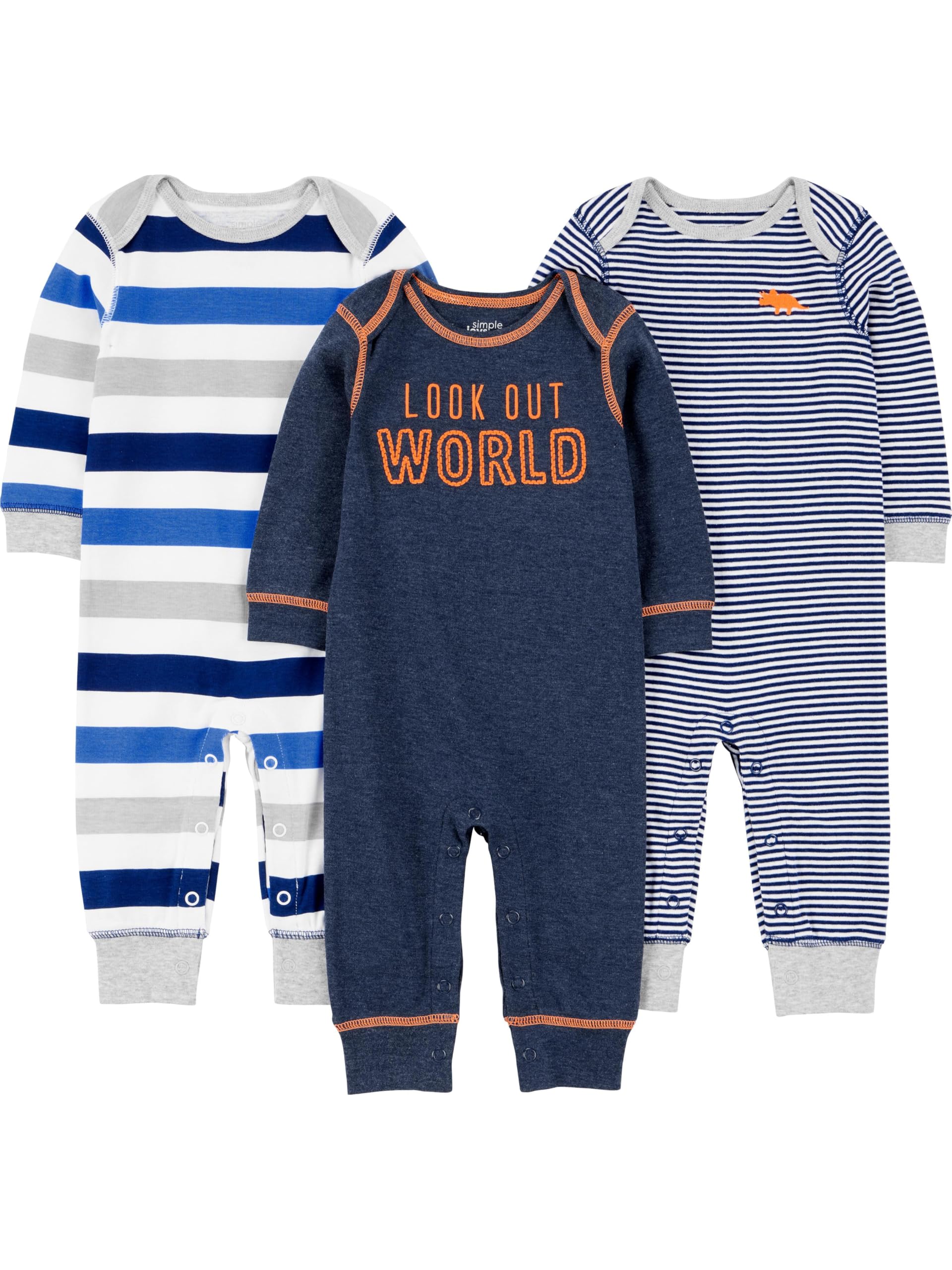 Simple Joys by Carter's baby-boys 3-pack Jumpsuits