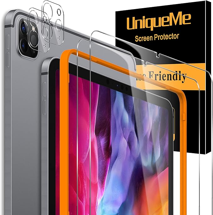 [4 Pack] UniqueMe 2 Pack Screen Protector and 2 Pack Camera